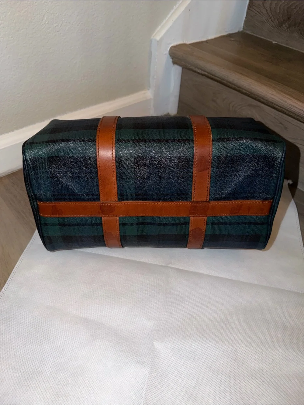 Vintage Polo Ralph Lauren Blackwatch Plaid Boston Bag - Picture 8 of 16